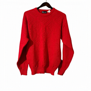 Bronzini Unisex (possibly Men’s) M Red Diamond Knit Pattern Christmas Sweater